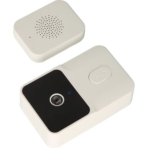 Sonnette vidéo Wi-Fi avec détection de mouvement, angle de 75 degrés, application mobile, interphone vocal et télécommande pour la maison