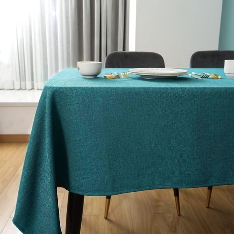 Nappe Lin Gris Foncé 120x120 cm Carrée Lavable