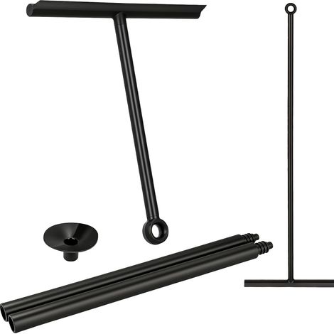 Raclette Sol à Manche Télescopique 30-89 cm - Lame de 30 cm Contre Eau, Mousse, Poils - pour Salle de Bain, Douche, Fenêtres - avec Crochet Ventouse (1/5)