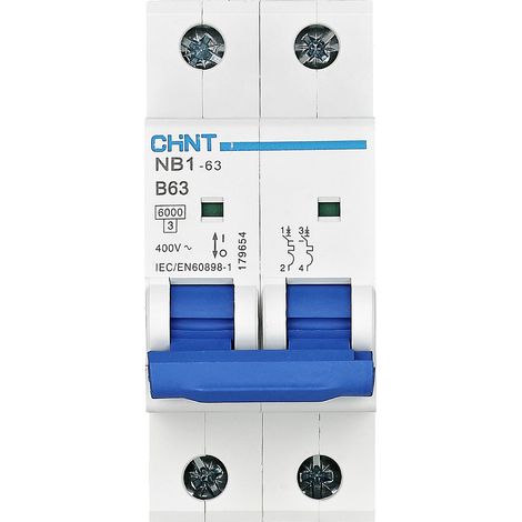 Chint 179652 NB1-63 2P B50 6kA DB Leitungsschutzschalter 2polig 50 A 240 V, 415 V