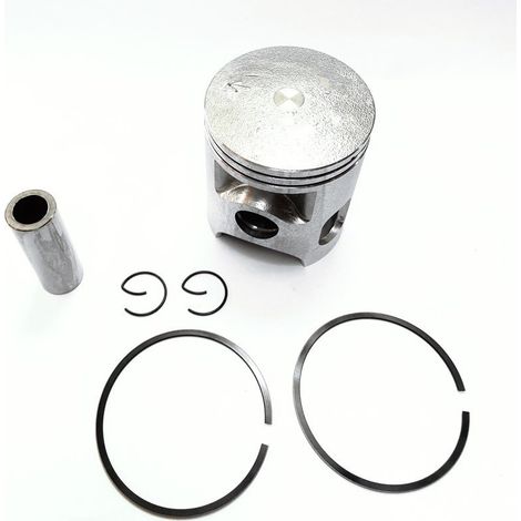 Piston parts for DT125 motorcycle engine: 56 mm piston and piston rings, compatible with Yamaha motorcycle cylinder liners. (1/3)