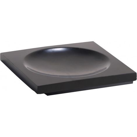 Porte-savon à poser carré GAMMA en résine 9,5 x9,5 x1,5 cm-Noir-Noir-9.5 --http://maisondelatendance.com/img/co/11.jpg- (1/2)