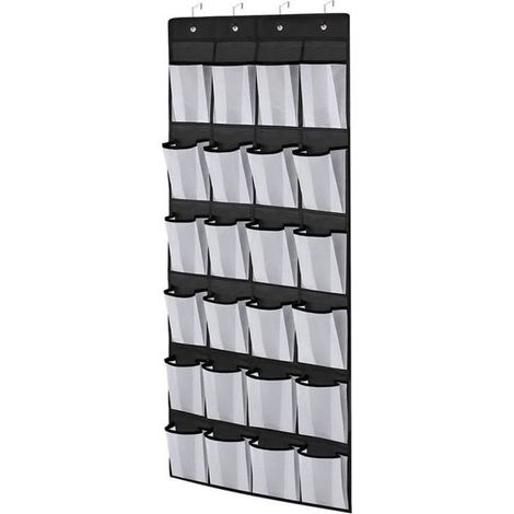 Online Store - Range Chaussures Porte Suspendu en Tissu Avec 24 Poches 150 x 50 cm Organisateur de Chaussures Pour Placard de Salle de Bain Chambre (1/4)
