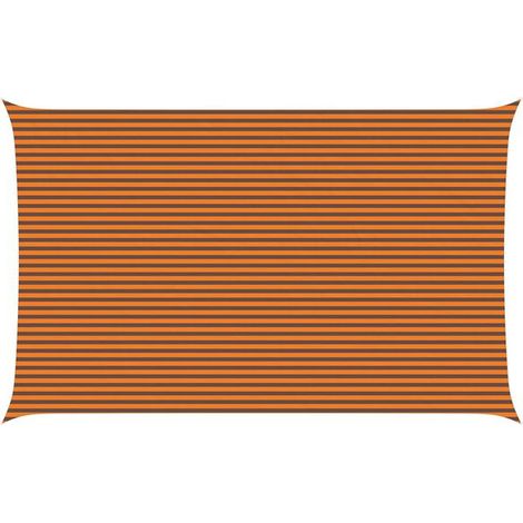Voile d'ombrage orange-brun, 8 x 5 mètres, 100% polyester Oxford.