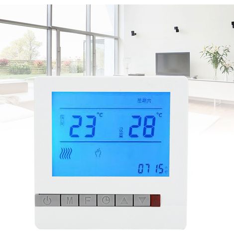 Thermostat Intelligent pour Plancher Chauffant à Eau avec Écran LCD AC220V