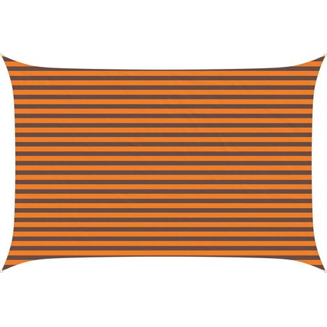 Toldo Vela de Sombra Naranja y Marrón 4,5 x 3 m vidaXL