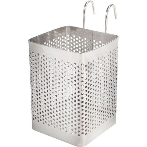 Rechteckiger Besteckabtropfer aus Metall, wandmontierter Besteckkorb, Küchenbesteckabtropfer (1/5)