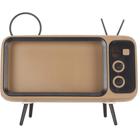 Retro TV Style Scratch-Resistant Phone Stand, Decorative Desk Holder for Women, Office Accessories Gift Compatible with All Mobile Phones (1/5)
