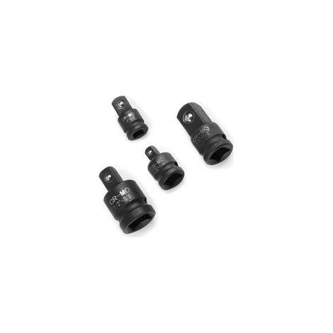 4 pcs adaptateur douille, 3/8 vers 1/4, 1/4 vers 3/8, 1/2 vers 3/8, 3/8 vers 1/2, acier chrome - molybdène(CR-MO), reducteur carre, raccord douille, adaptateur cliquet (1/5)