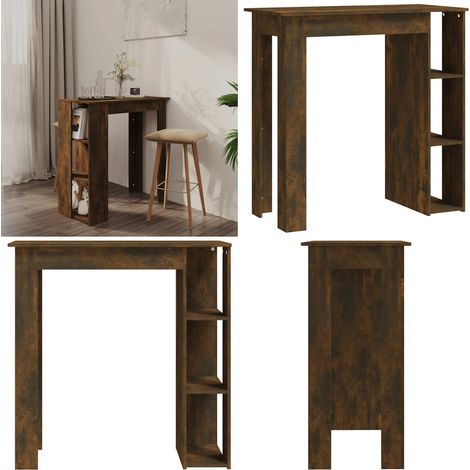Bartisch mit Regal Räuchereiche 102x50x103,5 cm Holzwerkstoff - Esstisch - Bartisch - Bistrotisch - Stehtisch - Kücheninsel - Home & Living (1/5)