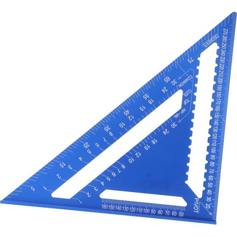 Dreieckiger Winkelmesser 12 Zoll 45° Aluminiumlegierung Holzbearbeitungs-Anreißlehre Messwerkzeug (1/5)