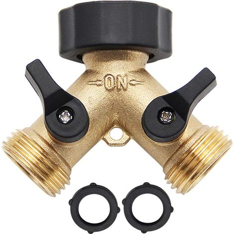 Raccord En Y - Raccord Diviseur Tuyau Arrosage - Pour Robinet Jardin Terrasse - Lot De 2 (1/5)