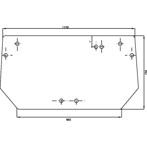 Cristal trasero superior UNIVERSAL 00110806030N (1/2)