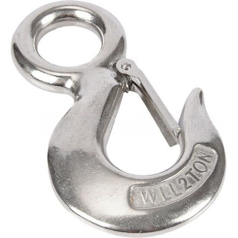 Crochet de Levage Rotatif Renforcé en Acier Inoxydable 304 – Crochet Pivotant Épais 2T Anticorrosion pour Treuil, Grue et Chantier