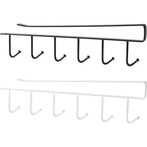 Juego de 2 ganchos para guardar tazas, armarios, utensilios de cocina, corbatas, cinturones y bufandas, colgador de ganchos debajo del armario.
