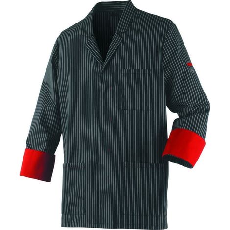 Giubbotto da macellaio unisex a maniche lunghe Robur Ardoise Nero L