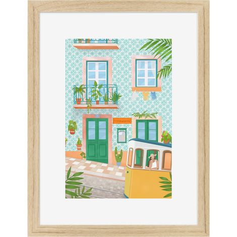Image encadrée Street 30x40 cm recyclable, visuel imprimé sans solvant - fabriqué en France (1/4)