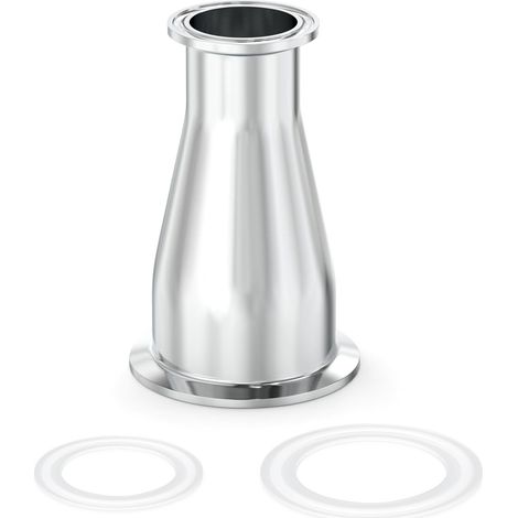 1 pièce Raccord sanitaire Réducteur Raccord en acier inoxydable 304 Tri Clamp Ferrule Style 3" Tube OD à 2" Tube OD (76 mm x 51 mm) (1/5)