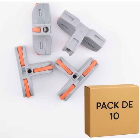 10 Bornes de Raccordement à Levier en T (1 entrée / 2 sorties), 32A - LT-112 (1/5)