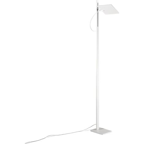 Lampadaire led de salon blanc, 24W 2160lm, réglable en hauteur et orientable à 340, interrupteur on/off, CCT et variateur à pied