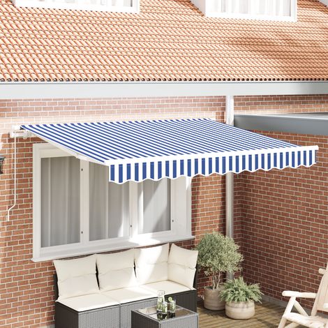 Markisen-Ersatzgewebe für 3x2 m Rahmen Blau und Weiß vidaXL703274 (1/5)