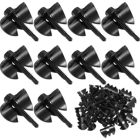 33 Pcs Clips pour Clôture Agricoles, Clous de Clôture pour Clôtures Métalliques, Agrafes de Clôture en Fil de Fer, Réutilisez Vis de Pinces de Fixation pour Clôtures en Treillis et Tissées (1/5)