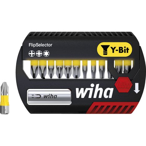 Wiha Set di inserti FlipSelector inserto Y 25 mm Phillips, Pozidriv, TORX® 13 pz. 1/4" C6,3 (41827) (1/2)
