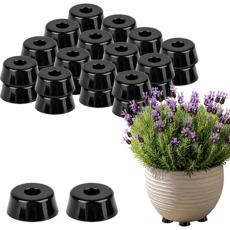 30 Pieds Pots Fleurs Caoutchouc Cales Réhausse Jardinière Supports Drainage Coniques 38 x 17 mm Pots Fleurs Améliore Circulation d (1/5)
