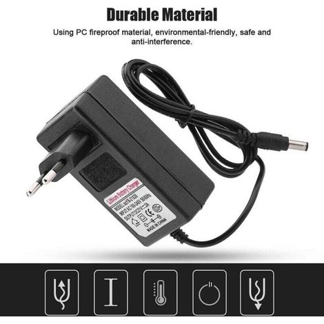 Adaptateur d'alimentation pour Chargeur de Batterie au Lithium-ION, AC 100-240V DC 21V 2A Adaptateur d'alimentation de Charge sûre Chargeur de Batterie au Lithium-ION(UE) (1/3)