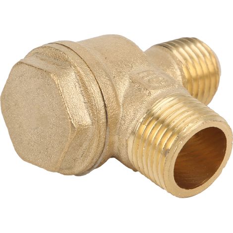Clapet anti-retour en laiton à 2 voies avec filetage mâle, sans huile, pour compresseurs d'air industriels, accessoires 3/8 x 14 (1/5)