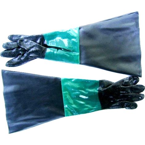 Paire de Gants sablage 61cm pour Microbilleuse Sableuse Cabine de sablage