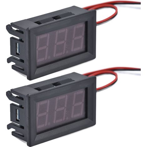 Voltmètre numérique CC à 3 fils, affichage LED externe 0,56 pouce, 0,999 V (bleu/rouge) (1/5)