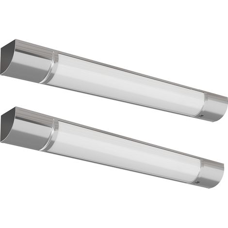 Lot de 2 lampes LED Rondo - L 56 cm - Chrome - Livraison gratuite