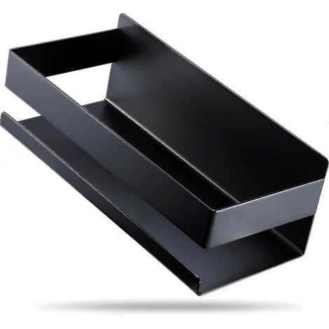 Étagère de douche noire - Étagère de douche sans perçage, panier de douche en acier inoxydable (1/5)