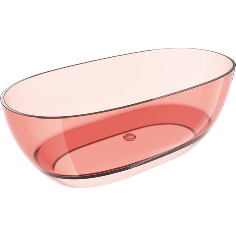 Mexen Pure coral vasca da bagno freestanding trasparente 170 x 80 cm, tappo cromato - 58071708004 (1/5)