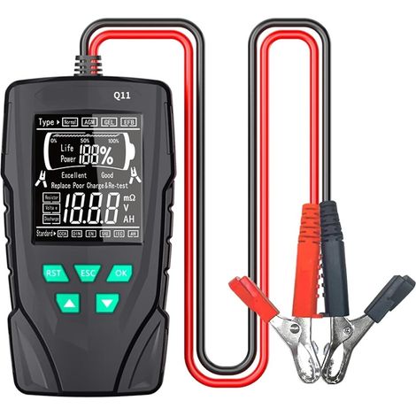 Testeur de batterie de voiture Q11 12V 24V, vérificateur numérique professionnel, détection automatique, analyseur de batterie, outil de batterie de voiture (1/5)