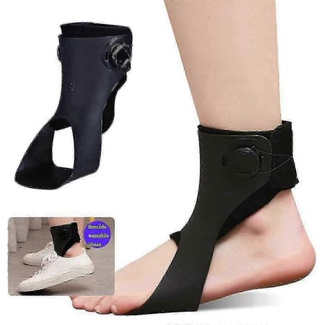 Orthèse de cheville AFO ajustable pour pied tombant – Améliore la démarche et le confort – Gauche L (1/5)