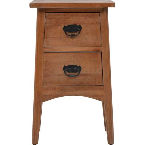 Maison Exclusive - Comodino in Legno Massello di Abete 40x29x68 cm Marrone (1/5)