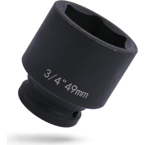 Douille 3/4" 49 mm, 6 pans (6 pans) en acier Cr-V, douille pour visseuse à percussion (1/5)