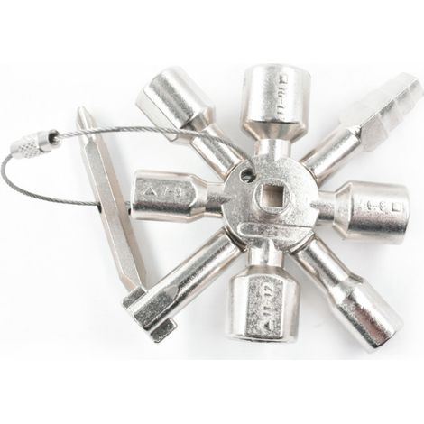 Clé universelle pour armoires de commande pour toutes les armoires et systèmes de fermeture standard,(90 mm) (1/5)