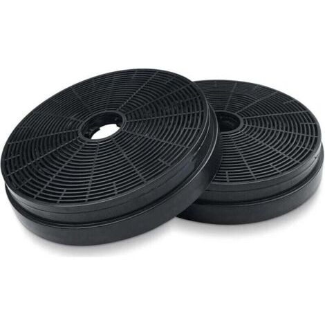 2 filtres pour hotte aspirante, Ø 175 mm, filtre à charbon actif, hotte aspirante de cuisine, filtre de recirculation, filtre de rechange, filtre de recirculation pour Respekta Miz0031, Klarstein, Pkm