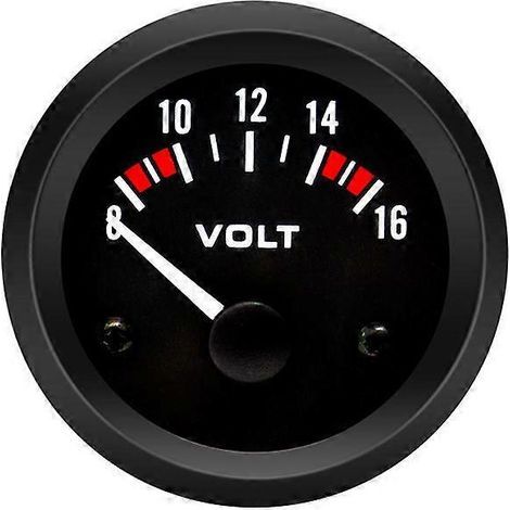 Voltmètre Volt Gauge BX100007 52 mm/2 pouces Voltmètre 8-16 V pour voiture + voltmètre universel 12 V (1/4)