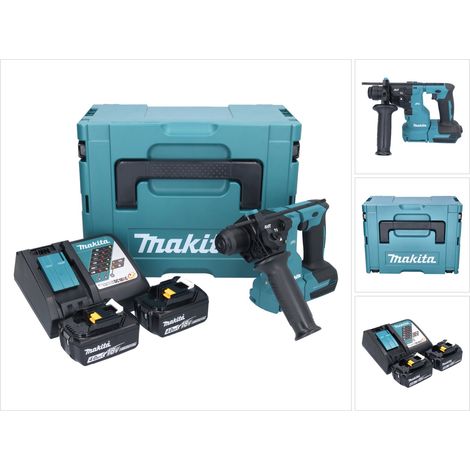Martillo perforador sin cable Makita DHR 183 RMJ 18 V 1,7 J SDS plus sin escobillas + 2x batería 4,0 Ah + cargador + makpac
