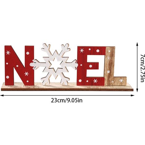 Weihnachtsdekoration aus Holz: Weihnachtsmann, Schneemann, Schneeflocken, dekorative Buchstaben für Tisch und Party. (1/5)