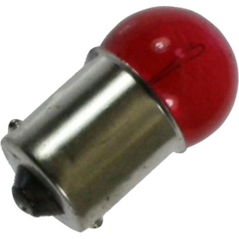 Ampoule 12V 21W BA15S rouge à petit globe pour moto scooter voiture quad mobylette (1/2)