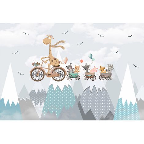 Papier peint panoramique Enfants - Animaux - 130 cm x 88 cm (1/2)