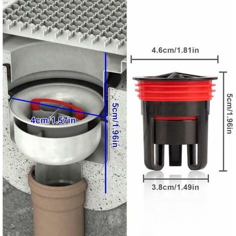Douche Drain de Plancher, Connecteurs Anti-odeurs pour Le Drainage du Sol de la Douche,Bouchon Anti Odeur, pour Salle de Bain Pas (1/4)