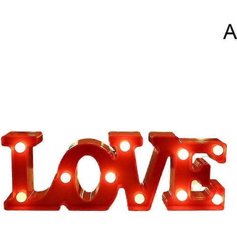 Lampe LED 3D en forme de cœur LOVE - Décoration intérieure - Lampe de chevet - Ornement de table - Idéale pour un mariage romantique ou une fête - Cadeau de Saint-Valentin