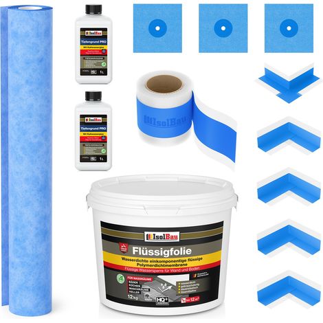 Dichtset 506B Lámina líquida 12 kg Esterilla 1 m TF PRO 2 L Cinta 15 m 4 x Esquinas 3 x Puños (1/5)