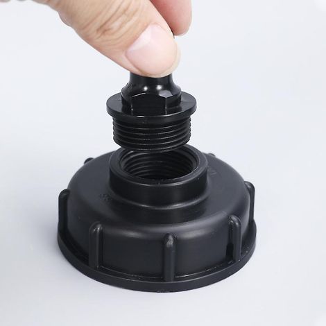 Raccord de réservoir d'eau S60x6 avec buse d'arrosage de jardin 3/4 (1/3)